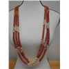 Image 2 : Niihau Triple-Strand Pink PoePoe Shell Lei w/ COA 37"L