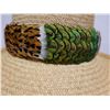 Image 6 : Vintage Rare Multi-Colored Feather Lei from Peacock, Pheasant, etc 25.5"L (hat not included)