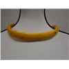 Image 12 : Vintage Rare Domed Ali'I Yellow Feather Lei 25"L (hat not included)