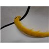 Image 13 : Vintage Rare Domed Ali'I Yellow Feather Lei 25"L (hat not included)