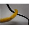 Image 14 : Vintage Rare Domed Ali'I Yellow Feather Lei 25"L (hat not included)