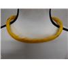 Image 16 : Vintage Rare Domed Ali'I Yellow Feather Lei 25"L (hat not included)
