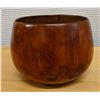 Image 1 : Wooden Calabash Bowl 6" Dia, 5"H
