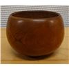 Image 1 : Small Wooden Calabash Bowl 3.5" Dia, 3"H