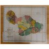 Image 1 : Maui Hawaiian Islands Territorial Map Lithograph Dated 1885, Unframed 37" x 32"