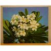 Image 1 : Original Oil Painting, Plumeria by Hawaii Artist from the School of Daniel Kim 20" x 16" Unframed