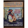 Image 2 : Dole Pineapple Ukulele Brand Poster Ad, Framed 17" x 21"