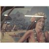 Image 13 : Vintage Lei Girl Poster, Koa Framed & Double Matted 32" x 39"