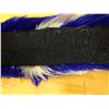 Image 10 : Vintage Blue & White Pheasant Feather Lei 24"L (hat not included)