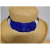 Image 2 : Vintage Blue & White Pheasant Feather Lei 24"L (hat not included)