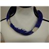 Image 7 : Vintage Blue & White Pheasant Feather Lei 24"L (hat not included)