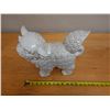 Image 6 : White Ceramic Fu Dog Guardian Lion Figurine 16"L