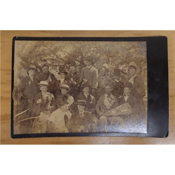 Vintage Photographic Image of Picnic Gathering, 6.5"W