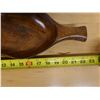 Image 12 : Carved Wooden Leaf Tray w/ Seal of Approval Stamp 22.5"L