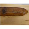 Image 9 : Carved Wooden Leaf Tray w/ Seal of Approval Stamp 22.5"L