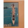 Image 3 : Hawaii Framed Print w/ Outrigger Canoe, Framed & Matted, 16" x 20"