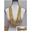 Image 1 : Vintage High Luster Yellow Mongo Shell Lei w/ Cowrie Clasp 36"L