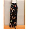 Image 1 : New Anne Namba Women's Black 100% Silk Lantern Wide Leg Pants w/ Elastic Waist, Size XL, 39"L