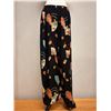 Image 3 : New Anne Namba Women's Black 100% Silk Lantern Wide Leg Pants w/ Elastic Waist, Size XL, 39"L