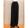 Image 2 : New Anne Namba Women's Black Silk Wide Leg Pants w/ Elastic Waist, Size L, 40"L