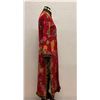 Image 2 : New Anne Namba Women's Red 100% Silk Floral Chung Sam Dress, Size XS, 42"L