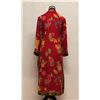 Image 3 : New Anne Namba Women's Red 100% Silk Floral Chung Sam Dress, Size XS, 42"L