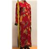 Image 4 : New Anne Namba Women's Red 100% Silk Floral Chung Sam Dress, Size XS, 42"L