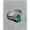 Image 1 : 18K Gold Emerald and Diamond Ring