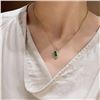 Image 4 : 18K Gold Gourd-Shaped Emerald Pendant