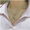 Image 7 : 18K Gold Teardrop Emerald Pendant
