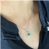 Image 4 : 18K Gold Geometric Emerald Pendant