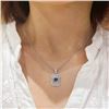 Image 9 : 18K Gold Sapphire and Diamond Pendant