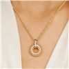 Image 4 : 18K Gold Diamond Circle Pendant