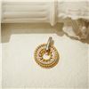Image 3 : 18K Gold Diamond Circle Pendant