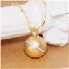 Image 2 : 18K Gold Diamond Ball Pendant