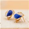 Image 2 : 18K Gold Lapis Lazuli Earrings