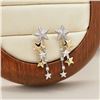 18K Gold Diamond Shooting Star Earrings