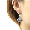 Image 4 : 18K Gold Mother-of-Pearl Fan Earrings