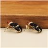 Image 3 : 18K Gold Onyx Earrings
