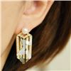 Image 3 : 18K Gold Pearl Mother-of-Pearl Earrings