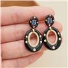 Image 3 : 18K Gold Sapphire Earrings