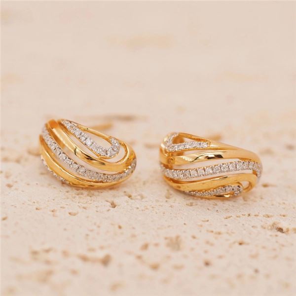 18K Gold Coffee Bean Earrings