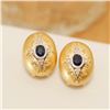 18K Gold Sapphire Earrings