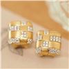Image 3 : 18K Gold Diamond Earrings