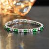 18K Gold Emerald & Diamond Bracelet