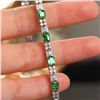 Image 4 : 18K Gold Emerald & Diamond Bracelet