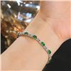 Image 5 : 18K Gold Emerald & Diamond Bracelet