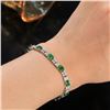 Image 6 : 18K Gold Emerald & Diamond Bracelet