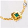 Image 3 : 18K Gold Emerald Bracelet