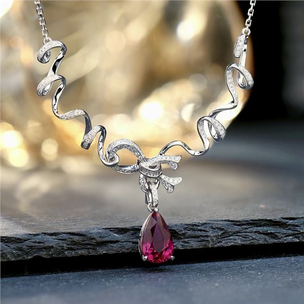 18K Gold Tourmaline Necklace